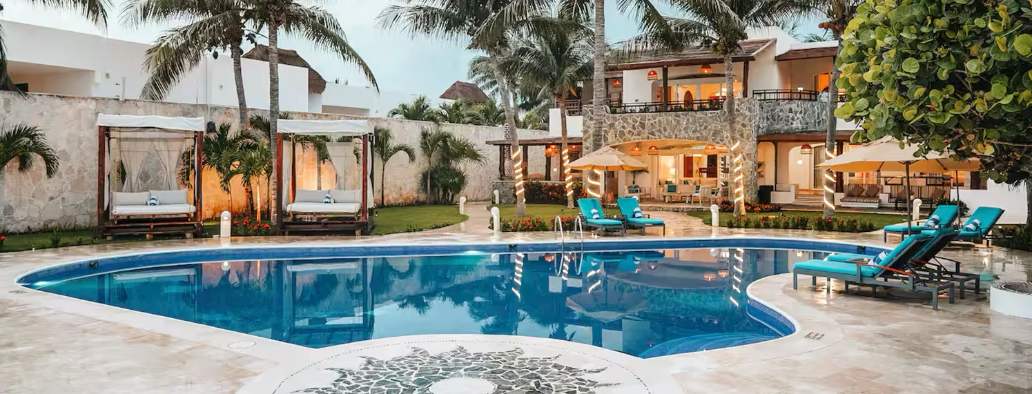 private beachfront villa mexico